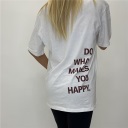 t-shirt con stampa sul retro happy